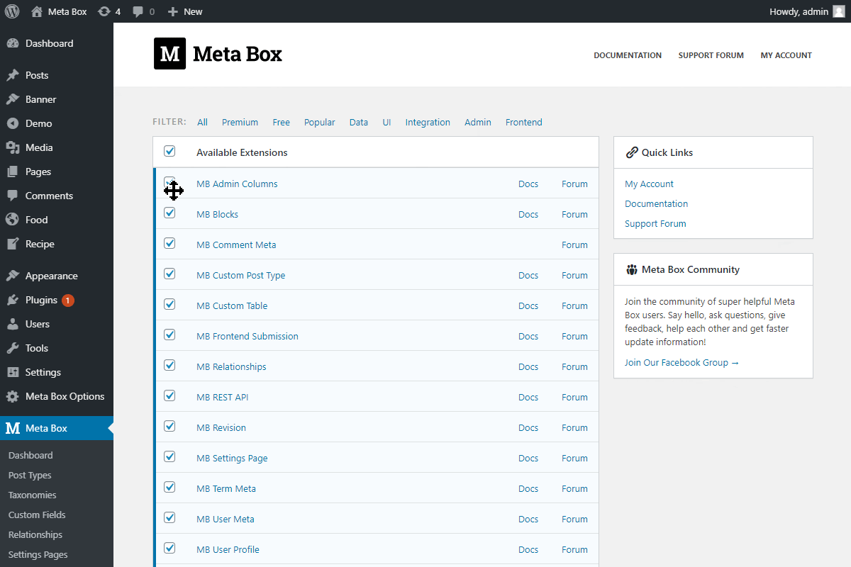 Meta Box extension